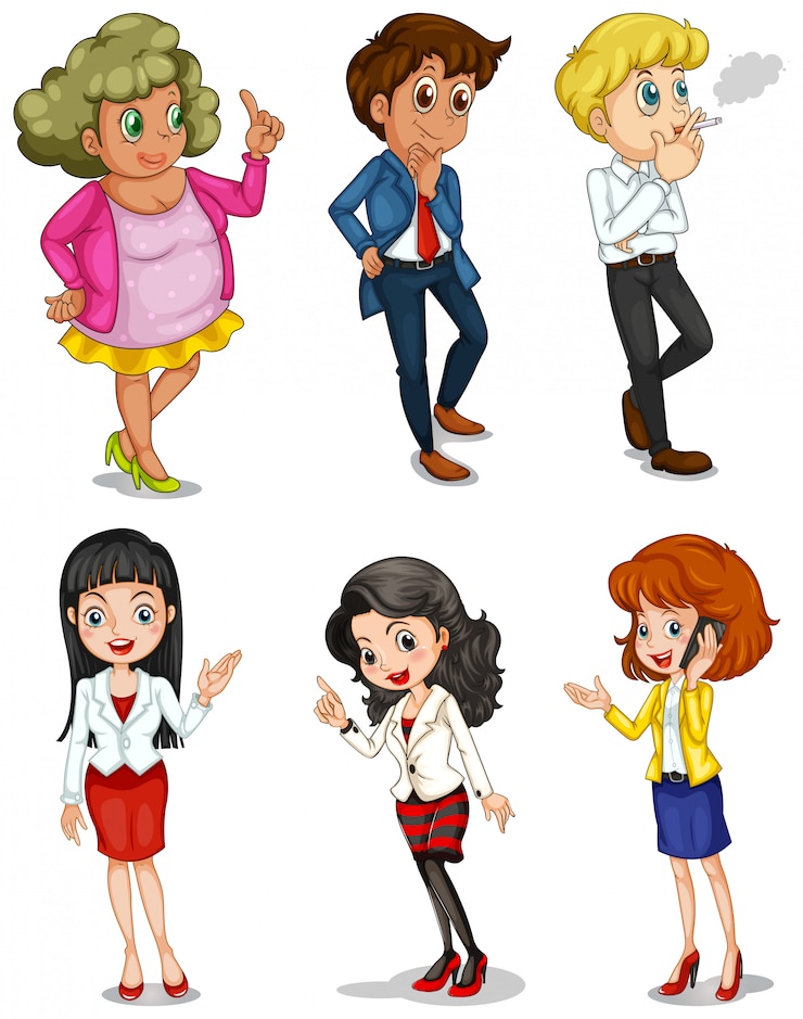 Vector Gratis six business-minded people