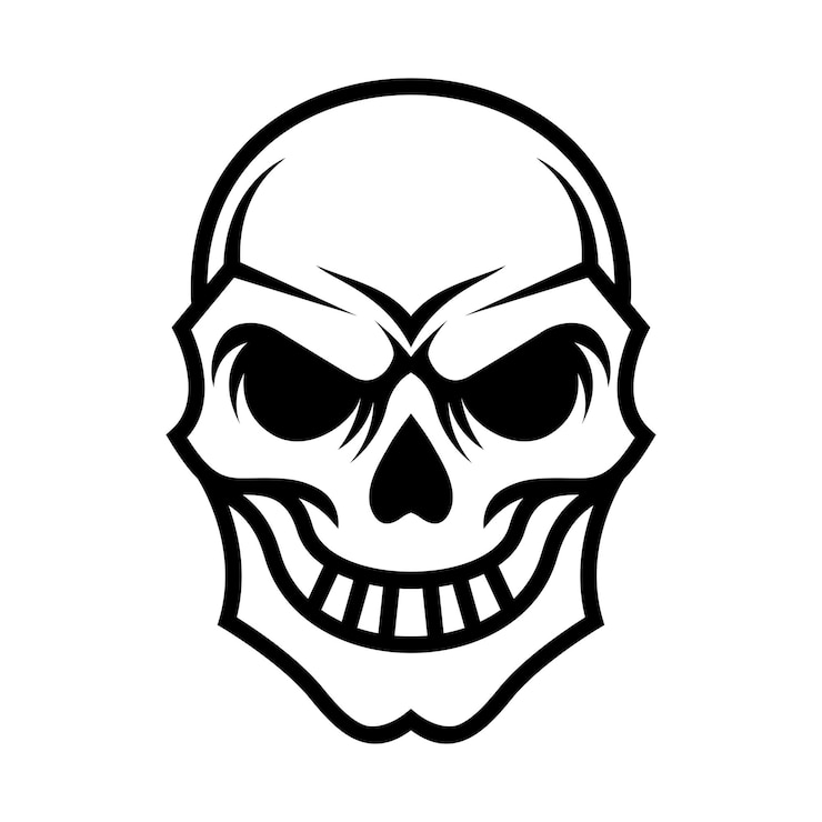 Vector Gratis skull mascot logo design
