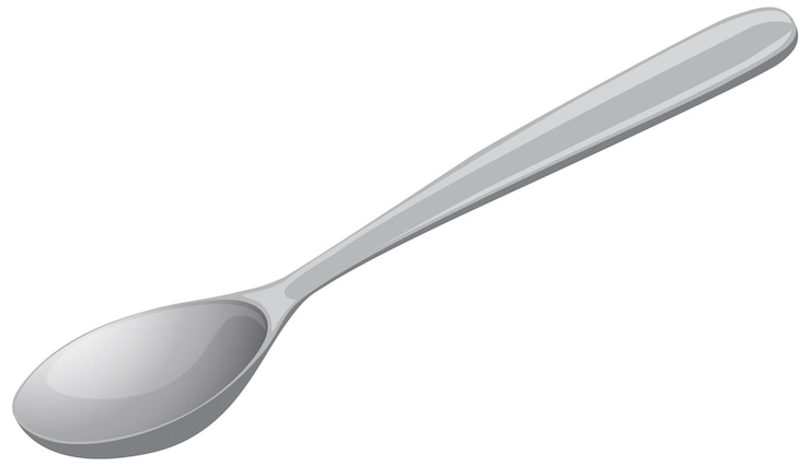 Vector Gratis sleek silver spoon illustration