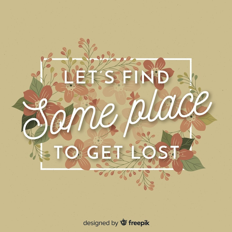 Vector Gratis slogan with flowers