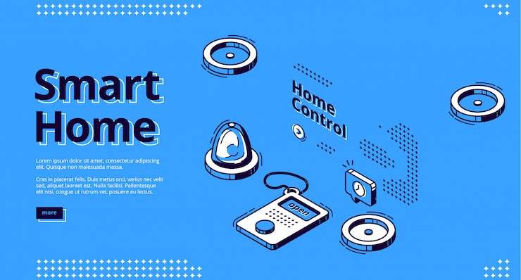 Vector Gratis smart home, internet of things isometric web