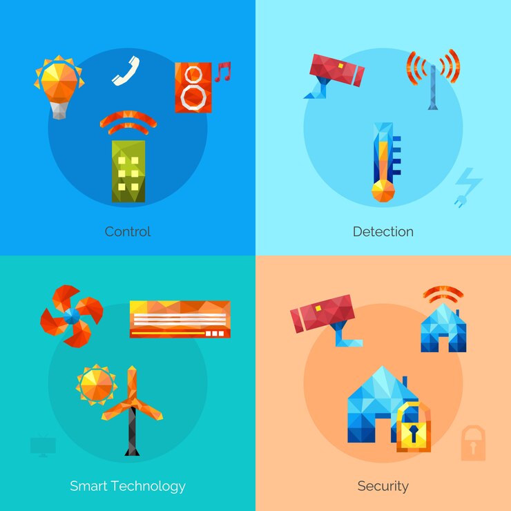 Vector Gratis smart house polygonal