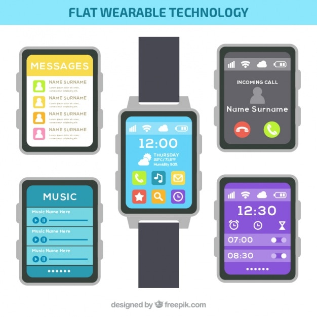 Vector Gratis smartwatch with different screens