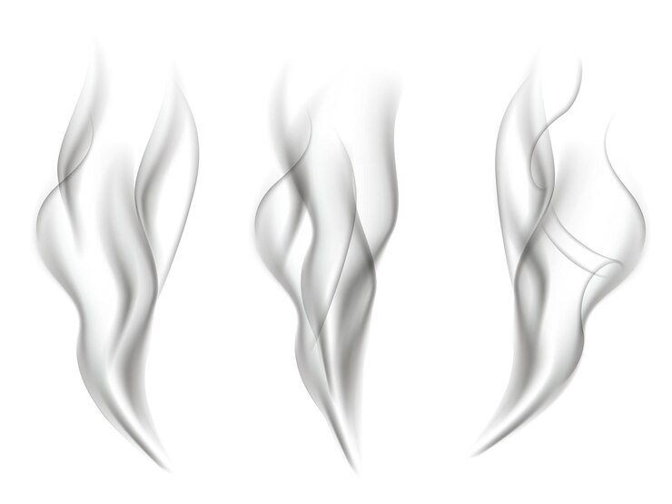 Vector Gratis smoke effects isolated on white background