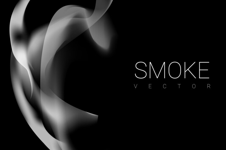 Vector Gratis smoke on black background