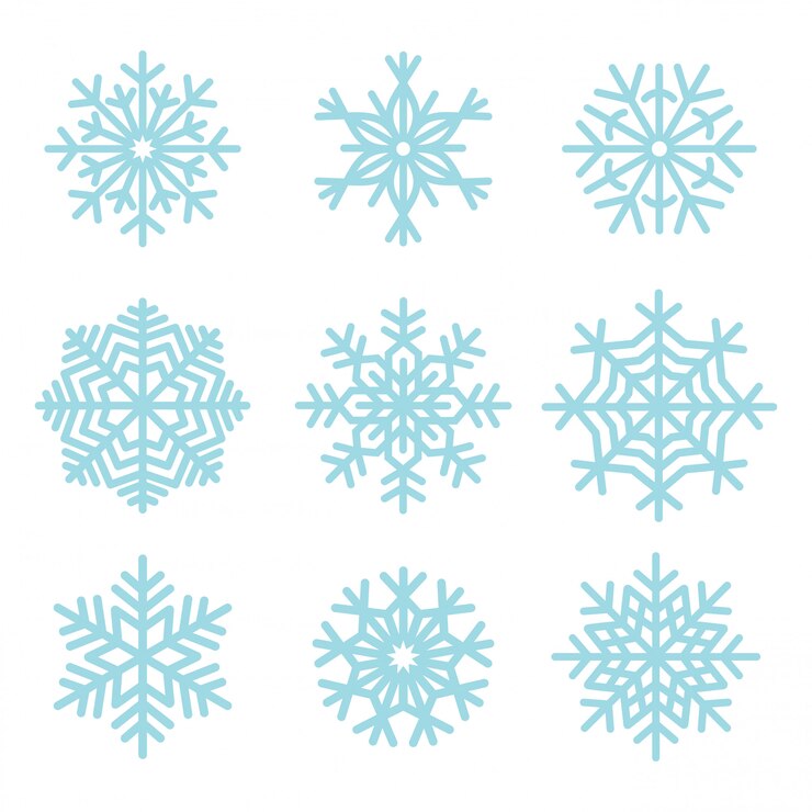Vector Gratis snowflakes illustration set