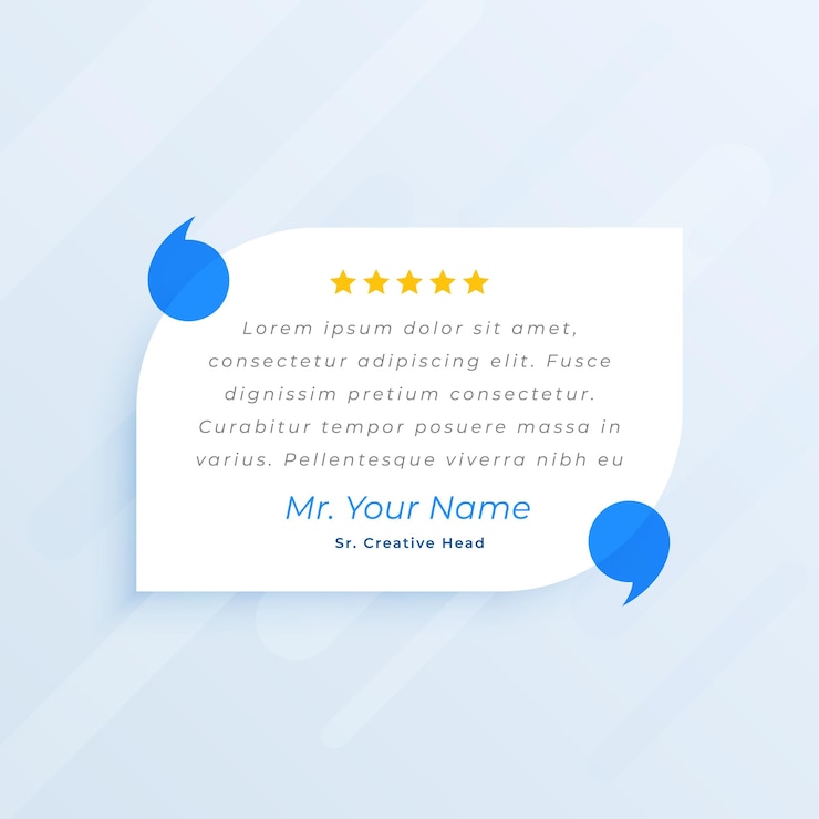 Vector Gratis social communication quote testimony background design