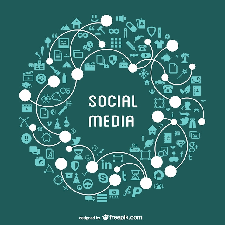 Vector Gratis social media connections
