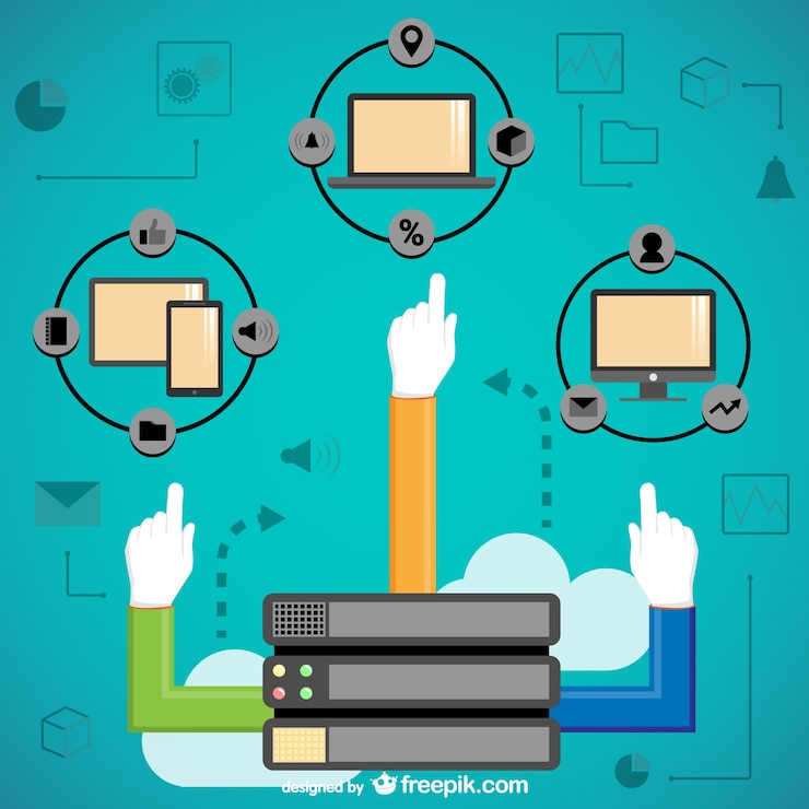 Vector Gratis social network conceptual vector