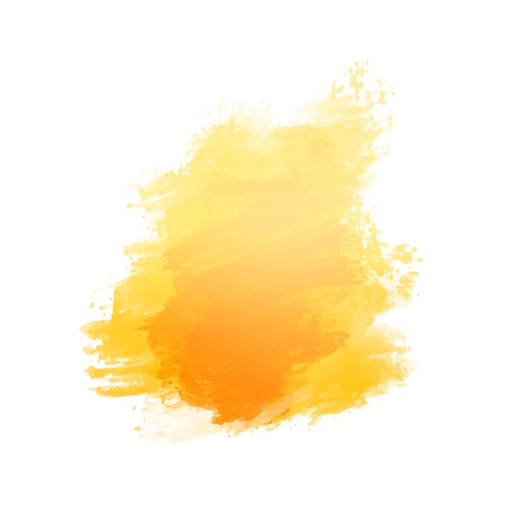 Vector Gratis soft yellow watercolor decorative brush stroke design on white background