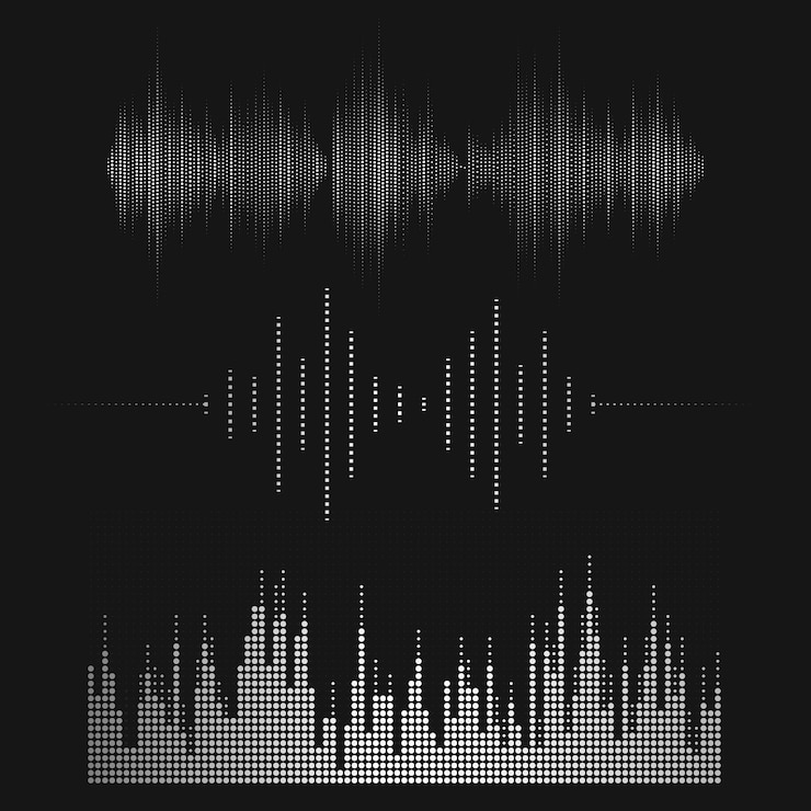 Vector Gratis sound wave equalizer vector design set