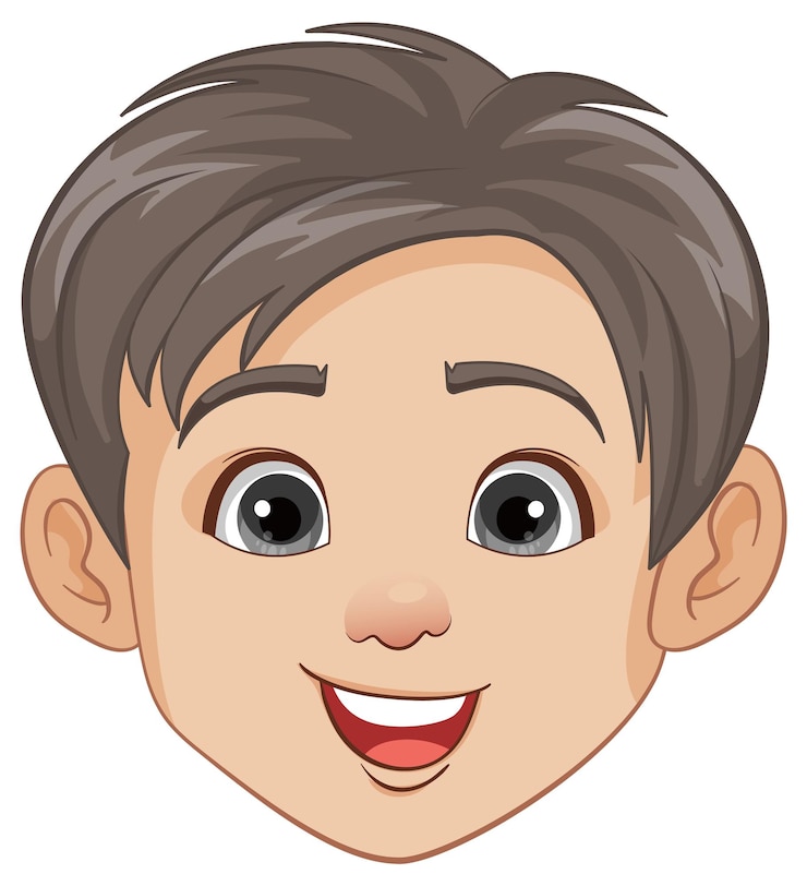 Vector Gratis southeast asian man cartoon illustration expressive face and head