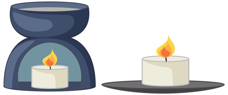 Vector Gratis spa candle objects isolated