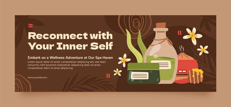 Vector Gratis spa treatment facebook cover template