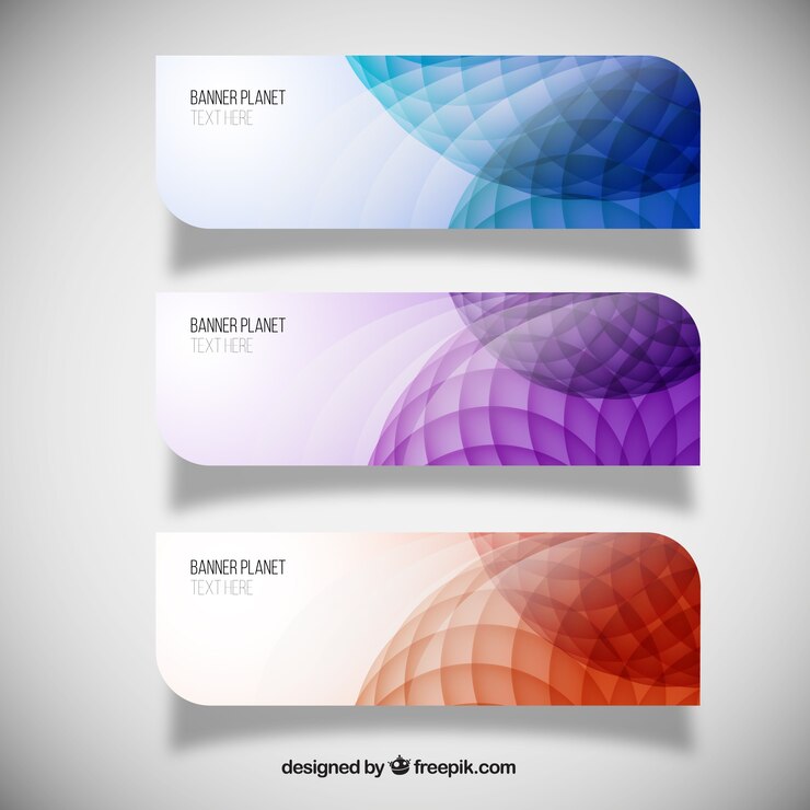 Vector Gratis spanduk abstrak berwarna