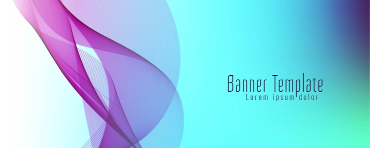 Vector Gratis spanduk bergaya bergelombang abstrak