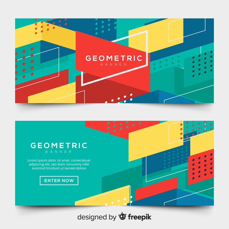 Vector Gratis spanduk berwarna-warni abstrak