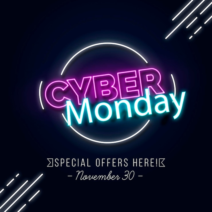 Vector Gratis spanduk penawaran desain datar cyber monday