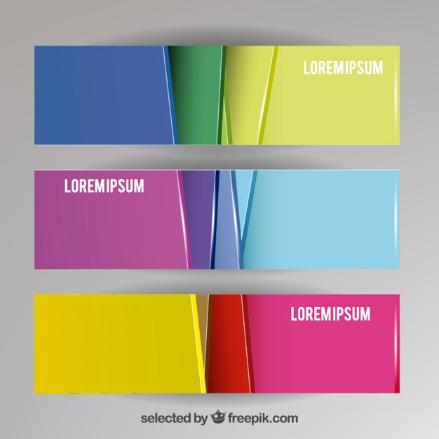 Vector Gratis spanduk plastik berwarna-warni