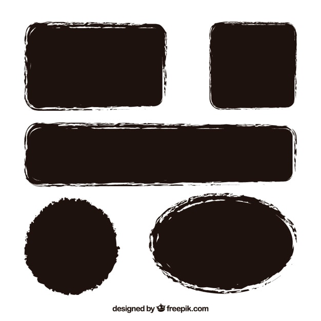 Vector Gratis spanduk tinta hitam
