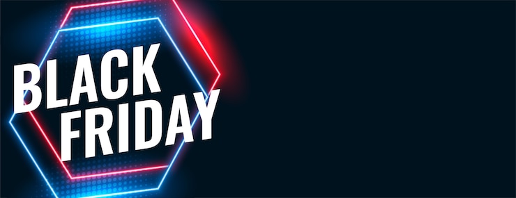 Vector Gratis spanduk web abstrak bercahaya penjualan black friday