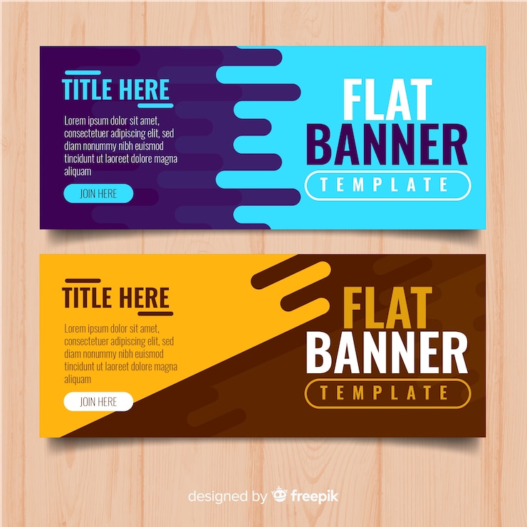 Vector Gratis spanduk web datar