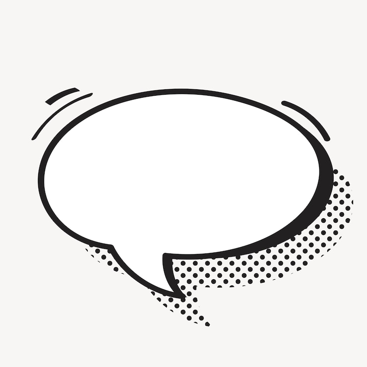 Vector Gratis speech bubble vector in halftone style