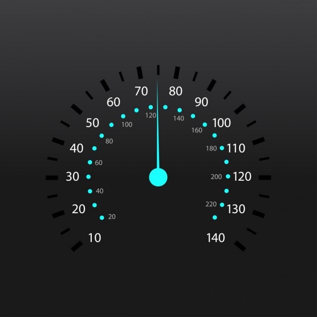 Vector Gratis speedometer hitam dan biru