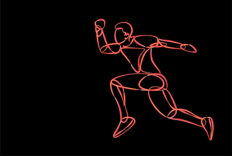 Vector Gratis sport and activity man runner jogger running isolated, vector illustration.