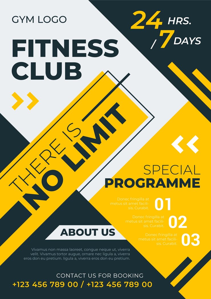 Vector Gratis sport poster style fitness club