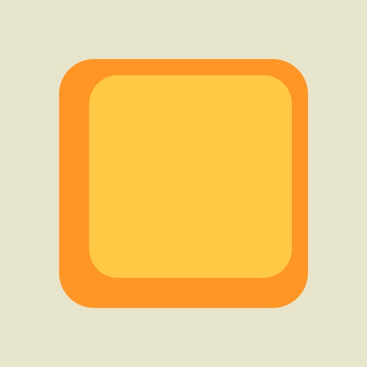 Vector Gratis square sticker frame, simple retro yellow design on off white background vector