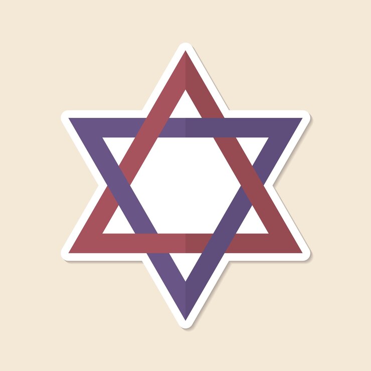 Vector Gratis star of david jewish symbol sticker vector