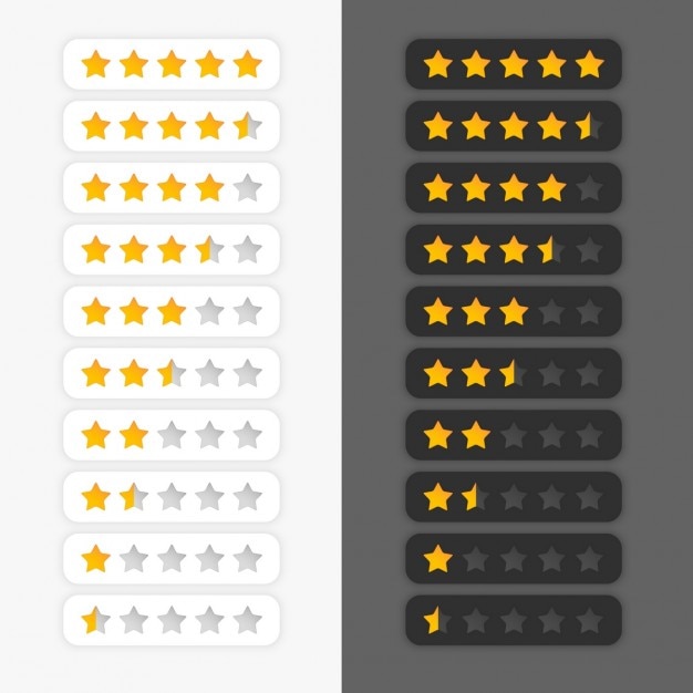 Vector Gratis star rating with two different backgrounds