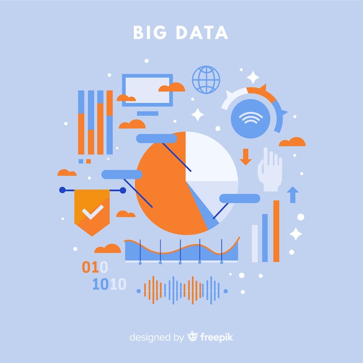Vector Gratis statistics big data background
