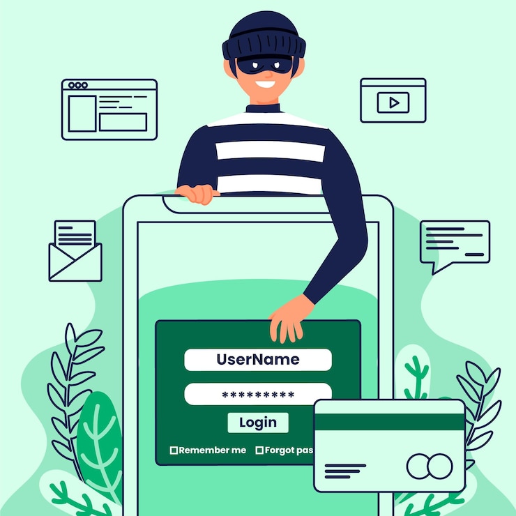 Vector Gratis steal data illustrated design