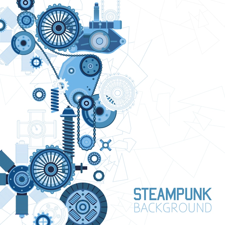 Vector Gratis steampunk futuristic background