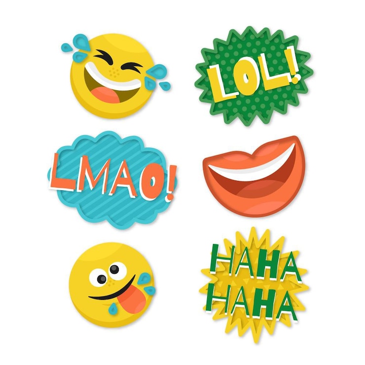 Vector Gratis stiker lol lucu
