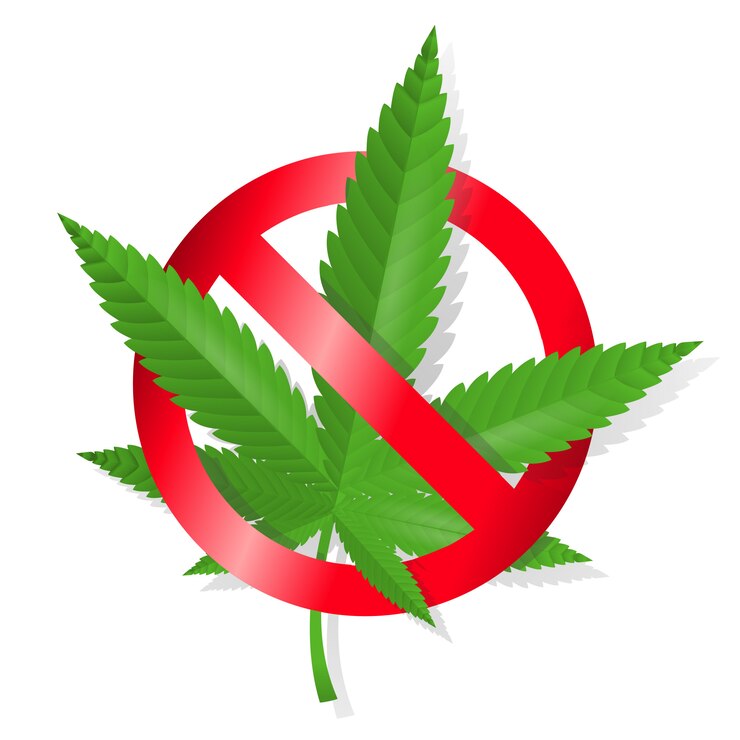 Vector Gratis stop marijuana sign