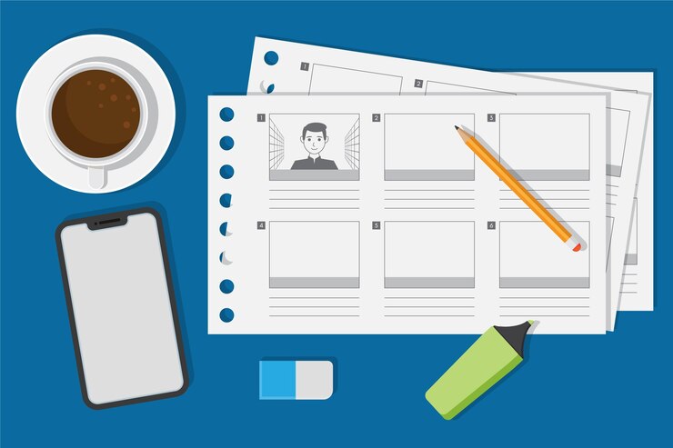 Vector Gratis storyboard concept