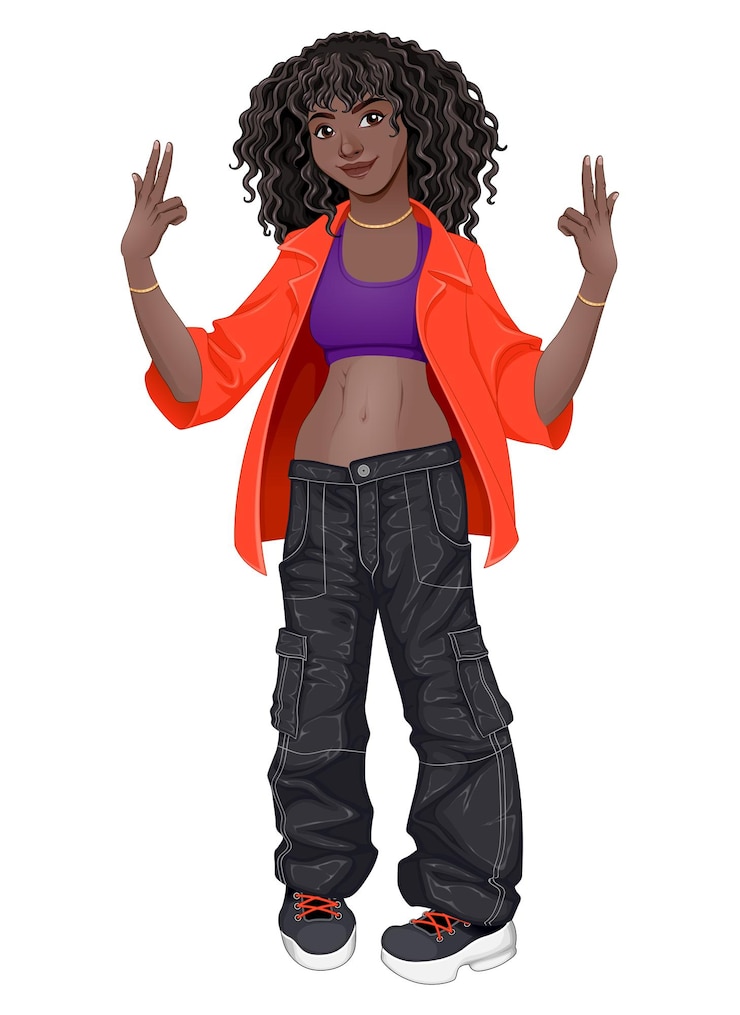 Vector Gratis street fashion girl