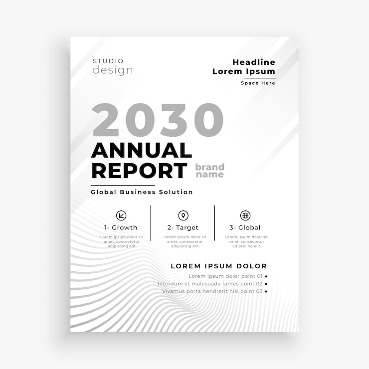 Vector Gratis stunning corporate annual report cover brochure flyer design