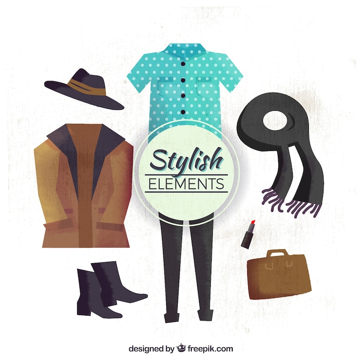 Vector Gratis stylish autumn watercolor elements