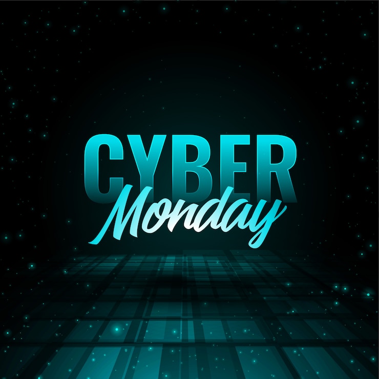 Vector Gratis stylish cyber monday 3d effect banner  design