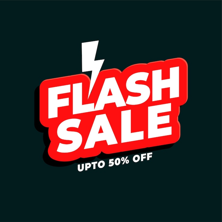 Vector Gratis stylish flash sale sticker background for social media posts