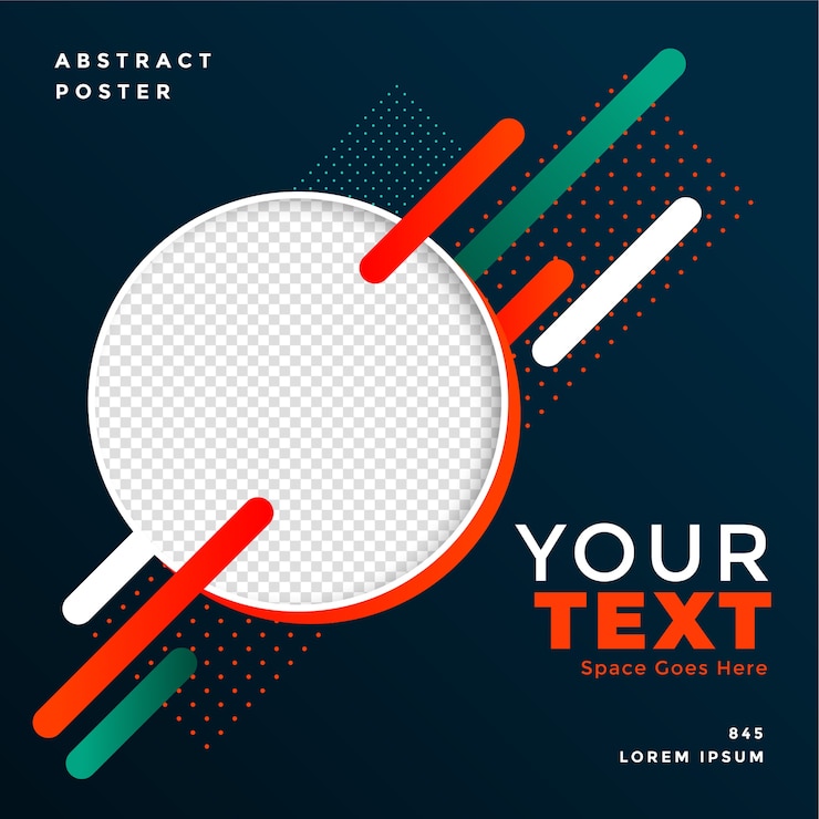Vector Gratis stylish modern poster design with image space