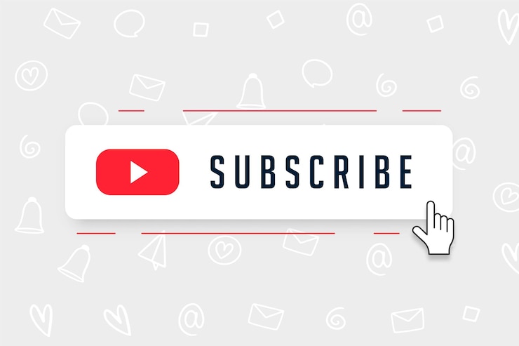 Vector Gratis subscribe button to add more member or follower on your channel vector