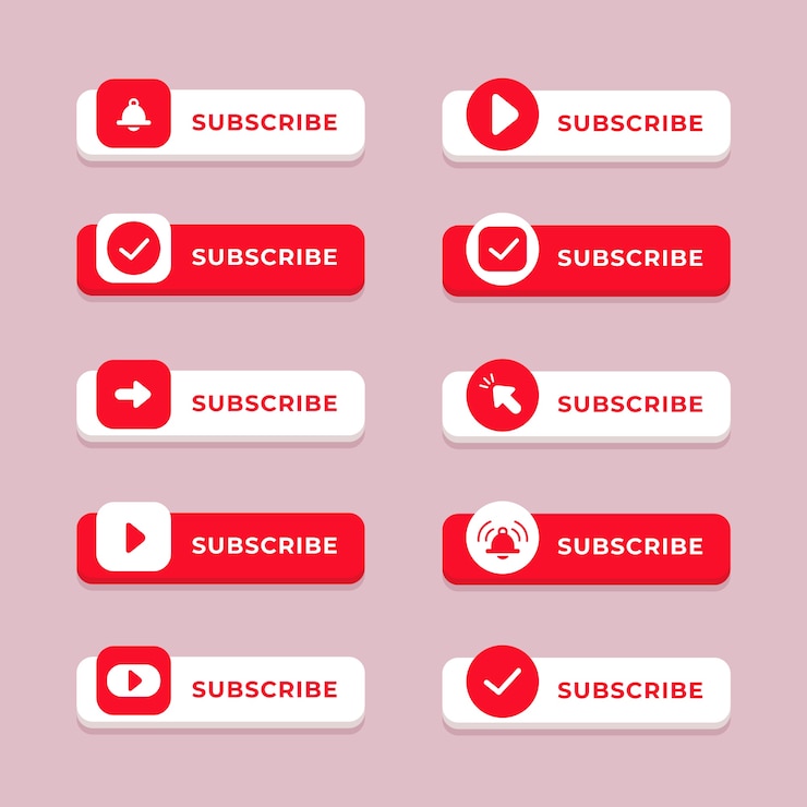 Vector Gratis subscribe label set