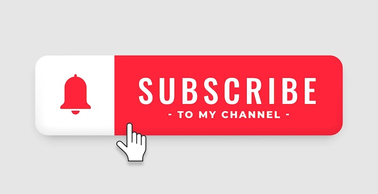 Vector Gratis subscription button with bell icon for notification