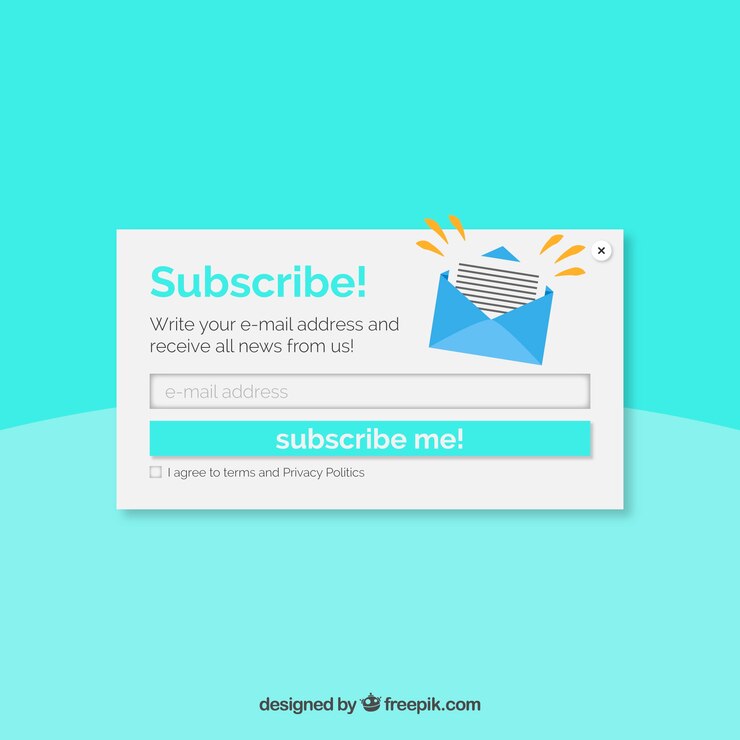 Vector Gratis subscription pop up set with flat design