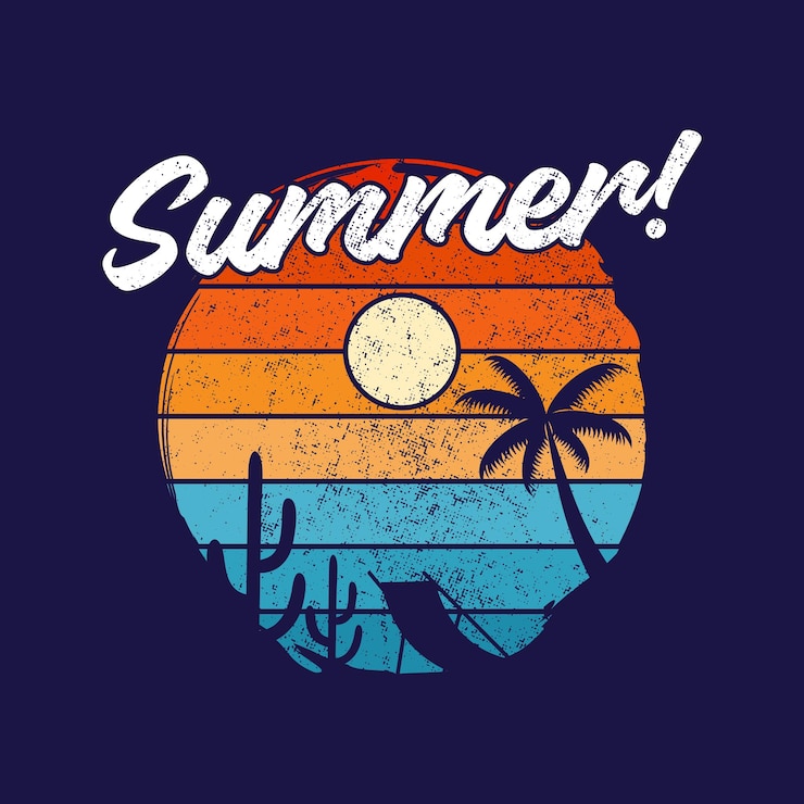 Vector Gratis summer beach illustration outdoor adventure vector graphic for t shirt and other uses